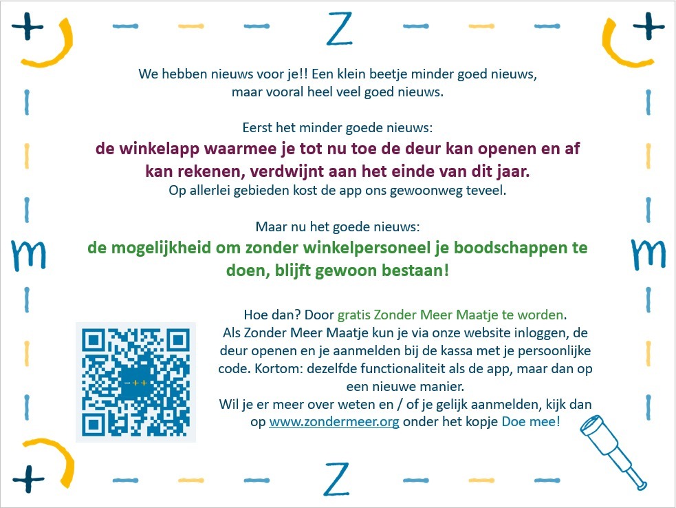 Winkel app eruit Zonder meer Maatje erin